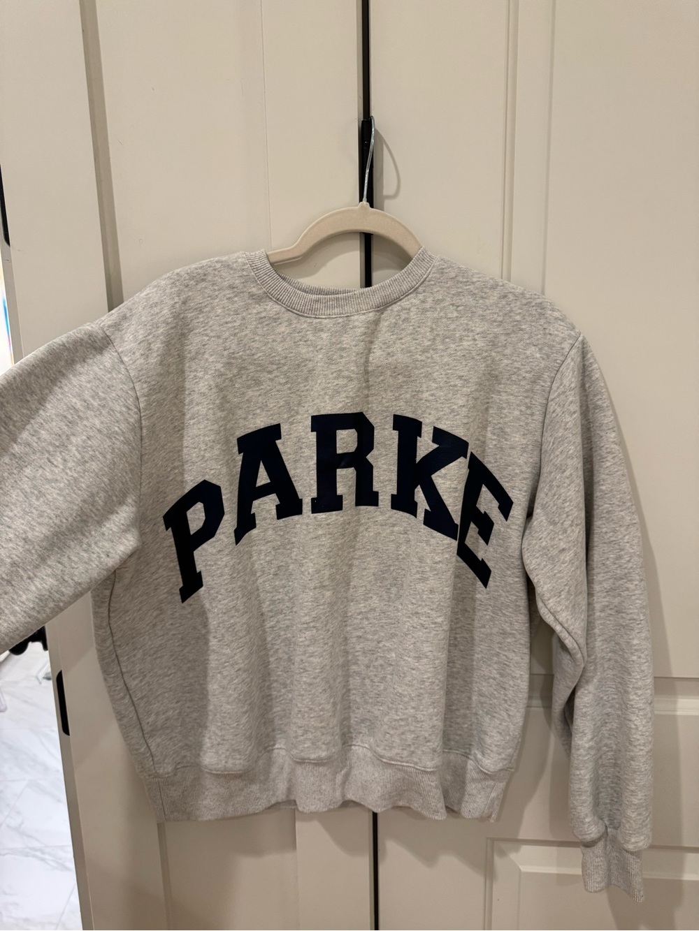 PARKE Light Gray Crewneck Sweatshirt